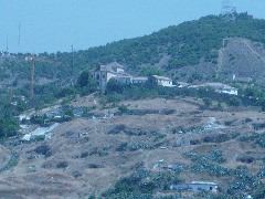 Old wall outside of Granada.  Gypsies live in the caves in the hillside.
