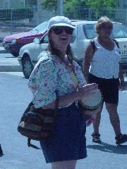 Shopping at a flee market