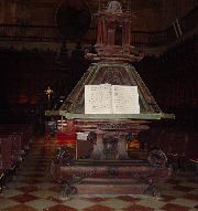 Music stand in choir