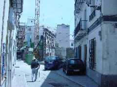 Construction in Almunecar. notice front wall being saved